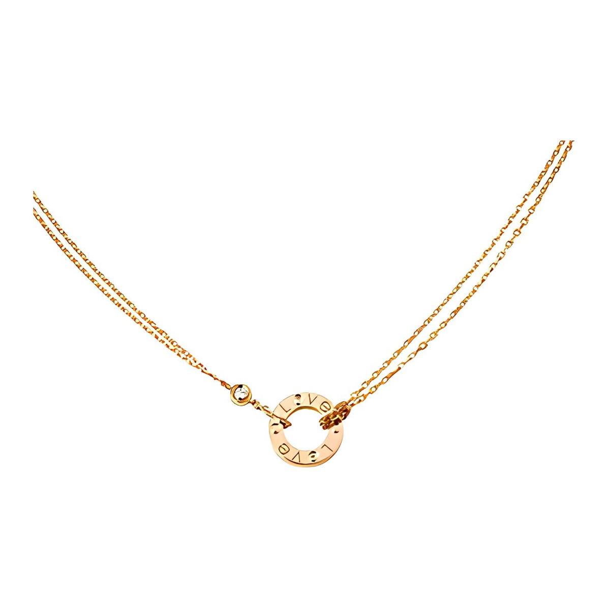 Cartier CARTIER LOVE Series 18K Rose Gold Necklaces Women's Rose Gold
