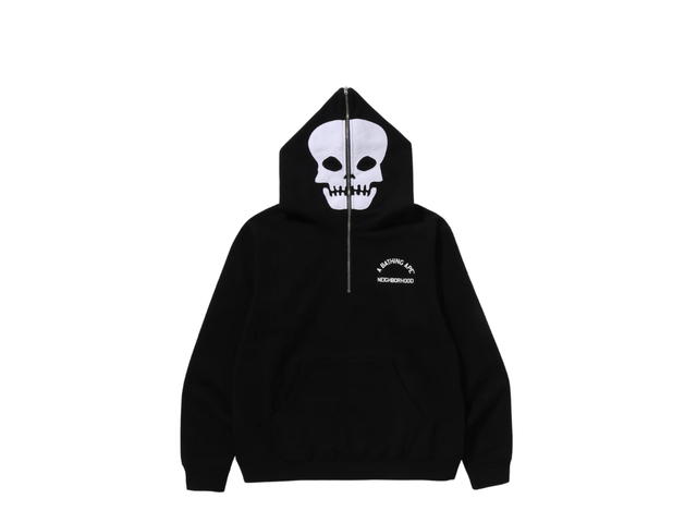 Bape Bape x Nbhd Two Face Half Zip Sweater Hoodie Black - view 1