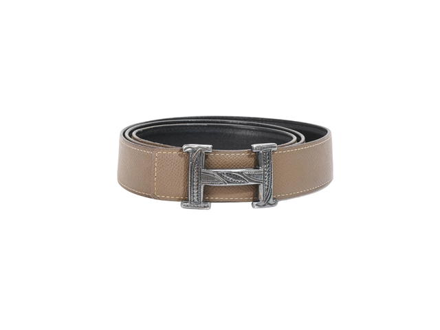 Hermes Hermes Belt 100 Gris Etain Togo Rhw Stamp R Sq Brown - view 1