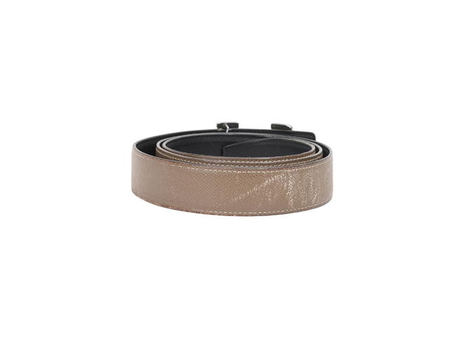 Hermes Hermes Belt 100 Gris Etain Togo Rhw Stamp R Sq Brown - view 2