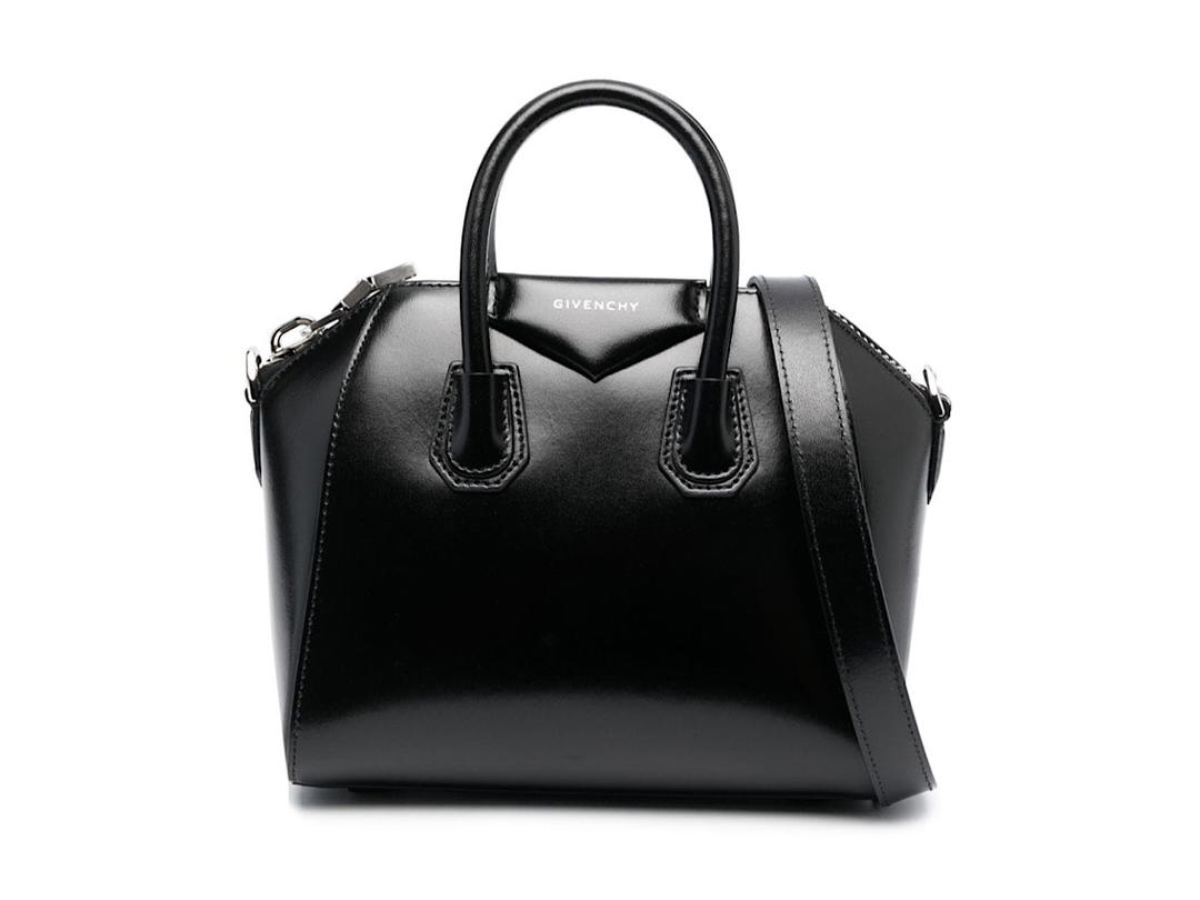 Givenchy Givenchy Leather Antigona Minihandbagblack Cotton 90 Polyester 10 Calf 100