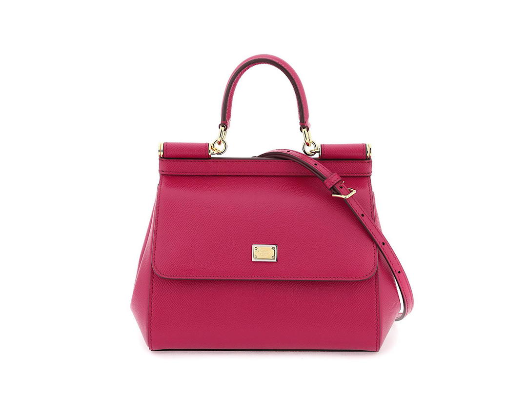 Dolce & Gabbana Dolce Gabbana Sicily Leather Handbagpink Calf Calf 10 Cotton 90