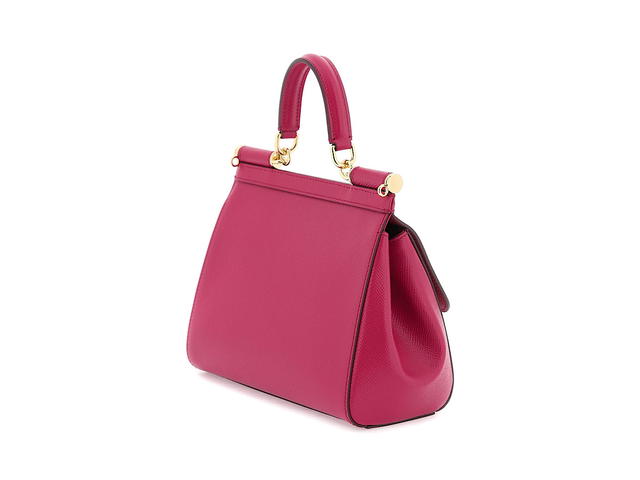 Dolce & Gabbana Dolce Gabbana Sicily Leather Handbagpink Calf Calf 10 Cotton 90 - view 3