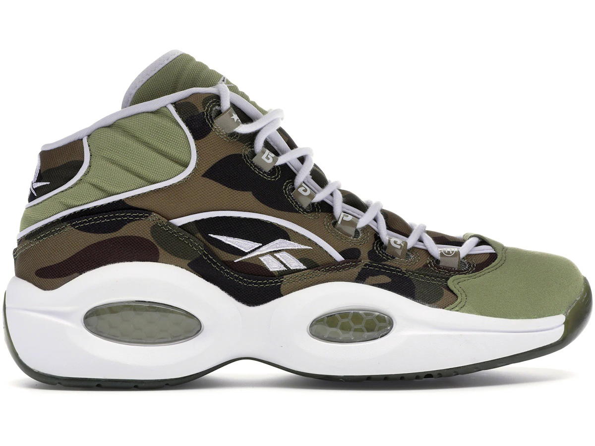 Reebok Reebok Question Mid mita sneakers X Bape 1st Camo