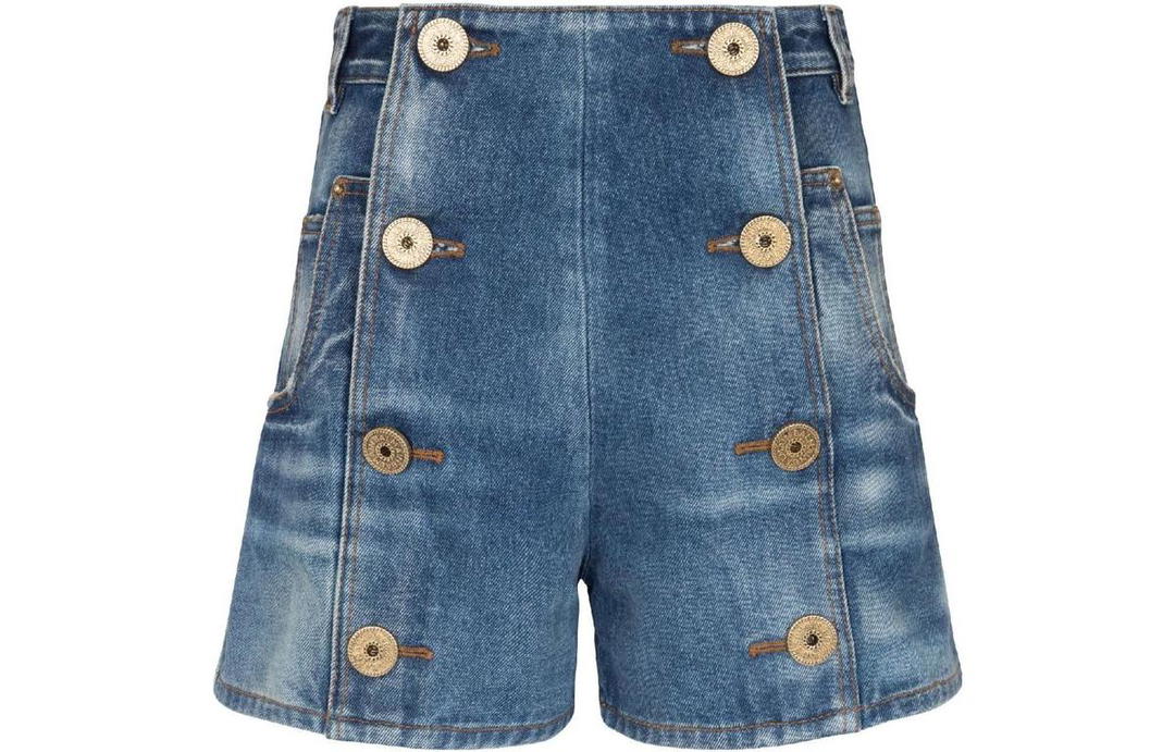 Balmain BALMAIN Denim Shorts Women's Blue