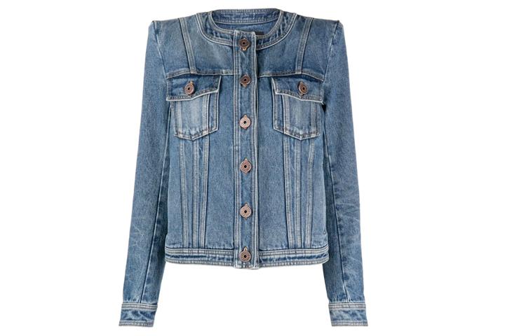 Balmain BALMAIN Denim Jackets Women's Blue