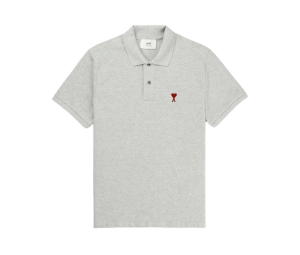 Ami de Coeur Polo Shirt Grey Cotton Heather Ash Grey (SS25)