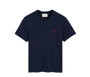 Buy Ami Paris Cotton Ami De Coeur T-Shirt Navy Blue at Sasom – Authentic and Ready to Ship