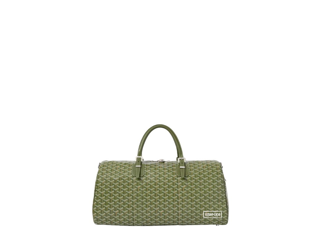 Goyard Goyard Boston 50 bag In Goyardine Canvas And Cervon Calfskin With Palladium Hardware Khaki