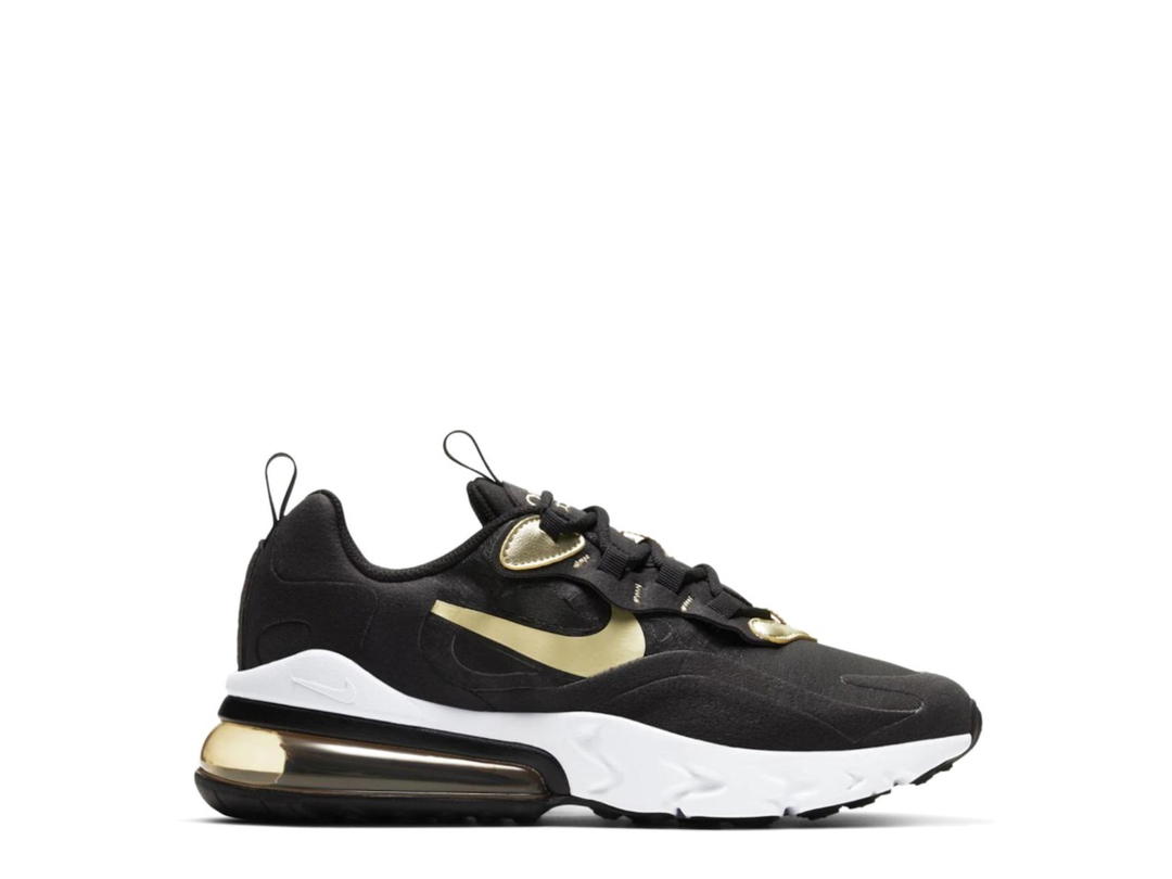 Nike Nike Air Max 270 React Black Metallic Gold Star (GS)
