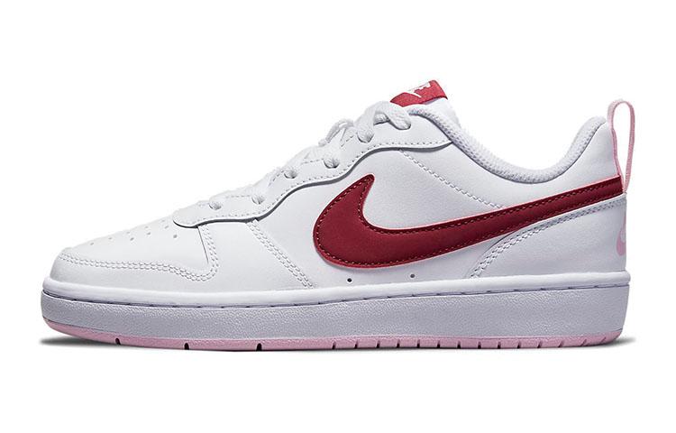 Nike Nike Low 2 Slip-Resistant Cushioning Wear-Resistant Low-Top Kids' Skateboarding Shoes White Red Pink Teenagers