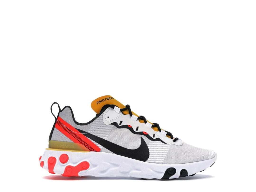 Nike Nike React Element 55 White Black Crimson Gold