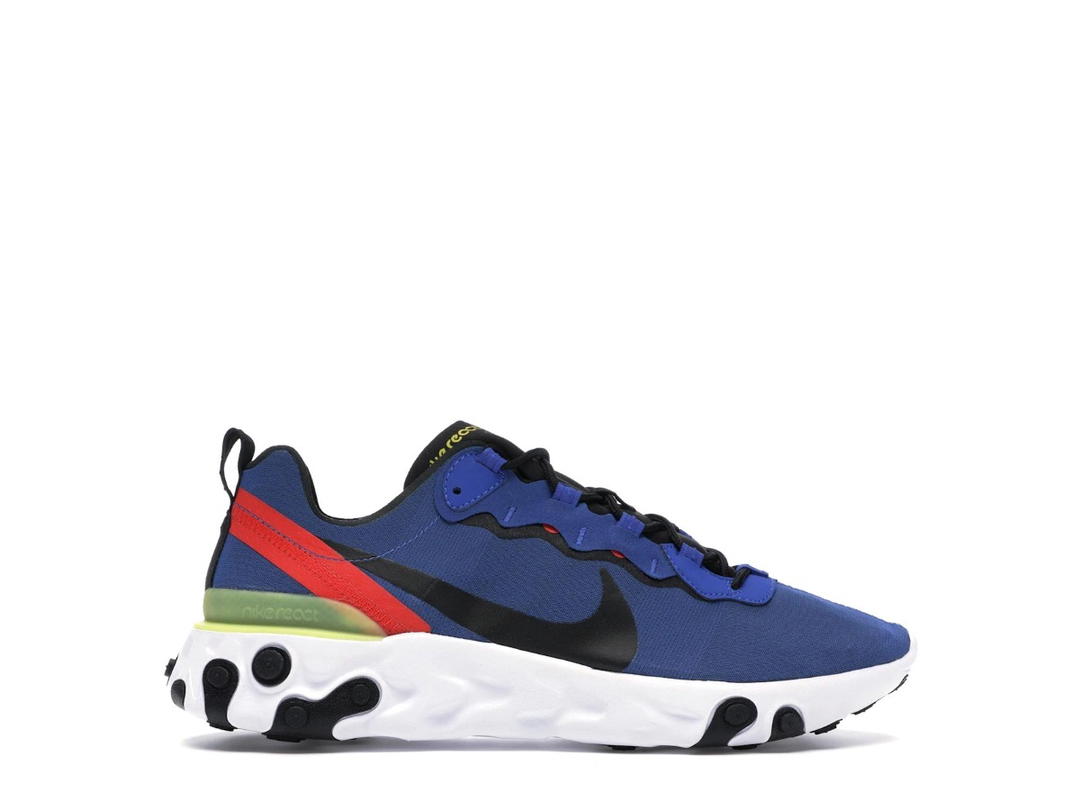 Nike Nike React Element 55 Game Royal Dynamic Yellow Habanero Red
