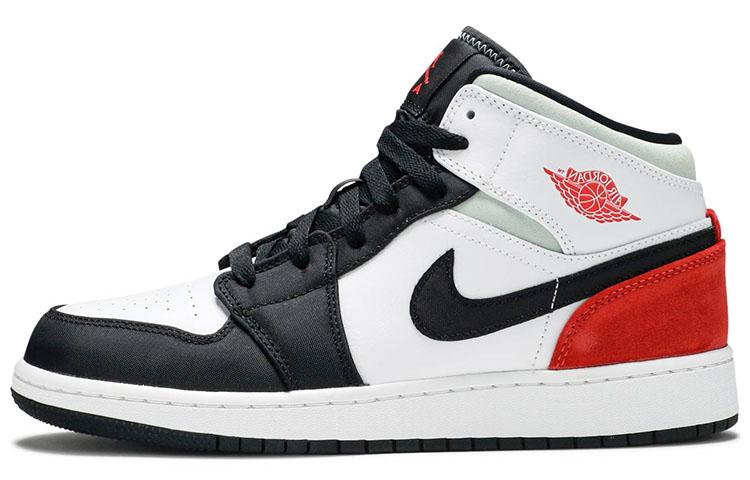 Jordan Jordan 1 Mid SE White Black Red Spruce GS