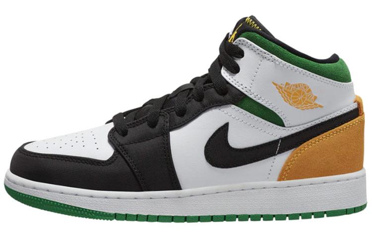 Jordan Jordan 1 Mid SE White Laser Orange Lucky Green GS