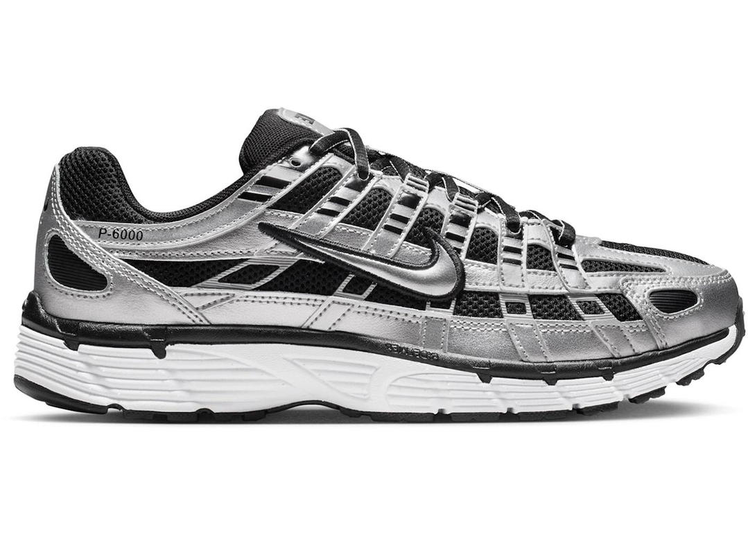 Nike Nike P-6000 Metallic Silver Black White (Women's)
