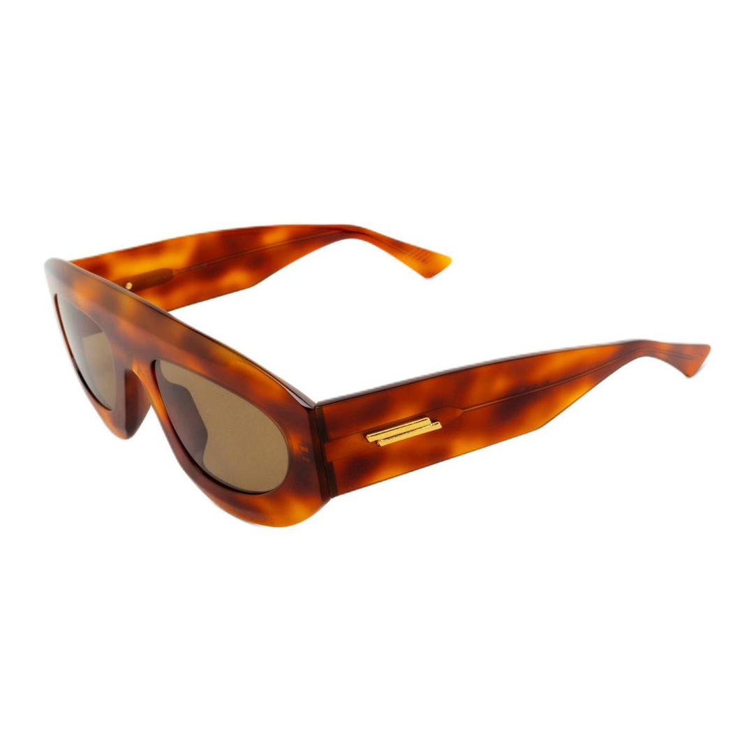 Bottega Veneta Bottega Veneta Acetate Irregular Shape Sunglasses Men's Tortoiseshell