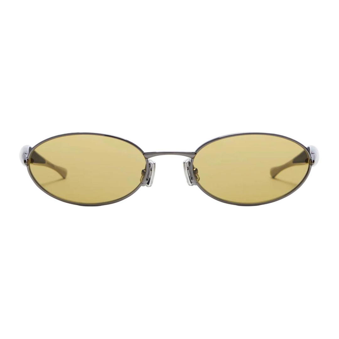 Bottega Veneta Bottega Veneta Metal Oval Sunglasses Unisex Silver