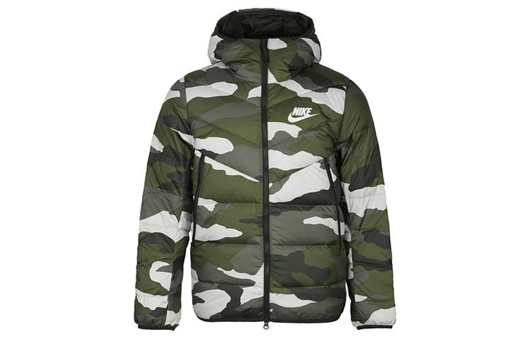 Nike Nike Down Jackets Men Green Camouflage