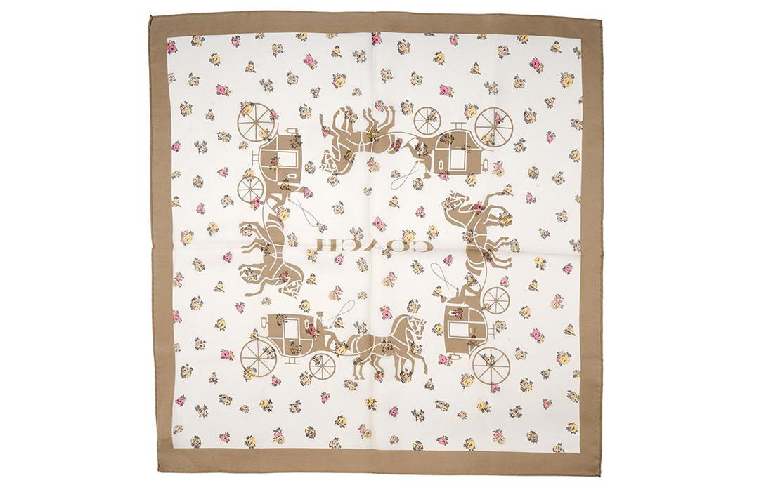 Coach Coach Silk Scarves Women's Apricot