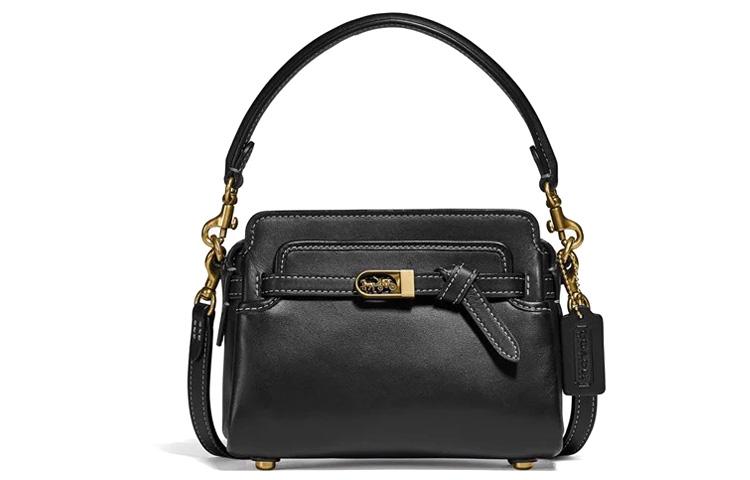 Coach Coach Tate Leather Handbag Shoulder Bag Crossbody Bag Small Size Women's Black
