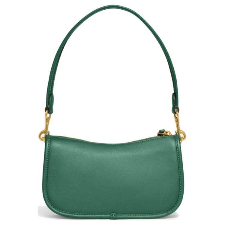 Coach Coach Swinger Cow Leather Shoulder Bag Handbag Shoulder Bag Small Size Women's Green