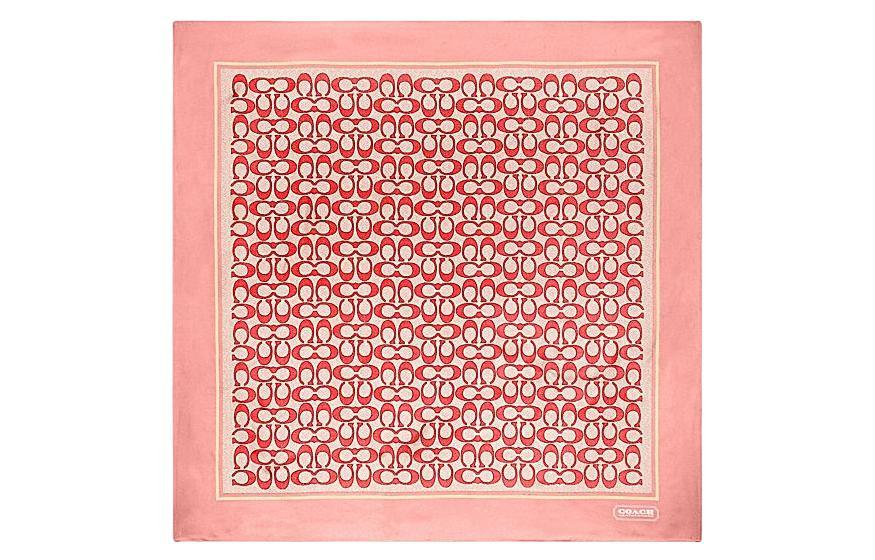 Coach Coach Silk Scarves Women's Pink
