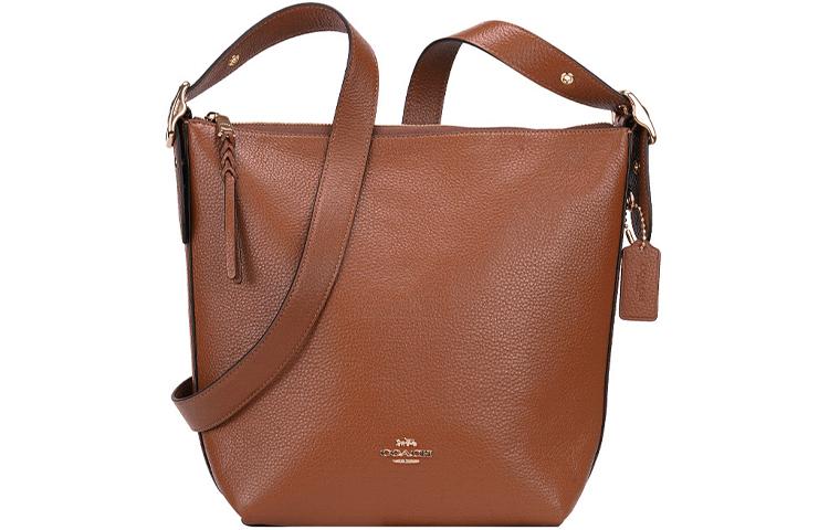 Coach Coach Leather Bucket Bags Crossbody Bag Shoulder Bag Women's Saddle Brown