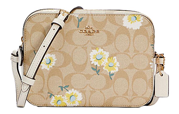 Coach Coach Camera Leather Camera Bags Shoulder Bag Crossbody Bag Mini Women's Khaki Monogram