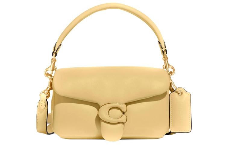 Coach Coach Tabby Nappa Leather Cloud Bag Pillow Bag Shoulder Bag Crossbody Bag Handbag Small Size Women's Light Yellow