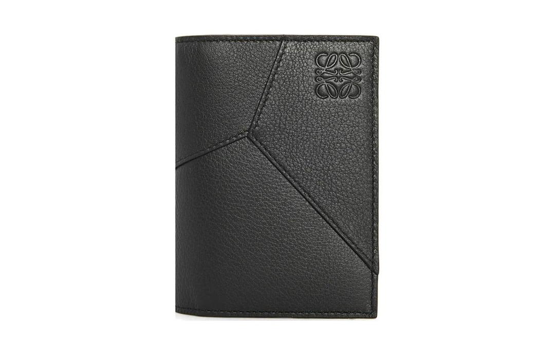 Loewe Loewe Puzzle Cow Leather Card Holder Men's Black