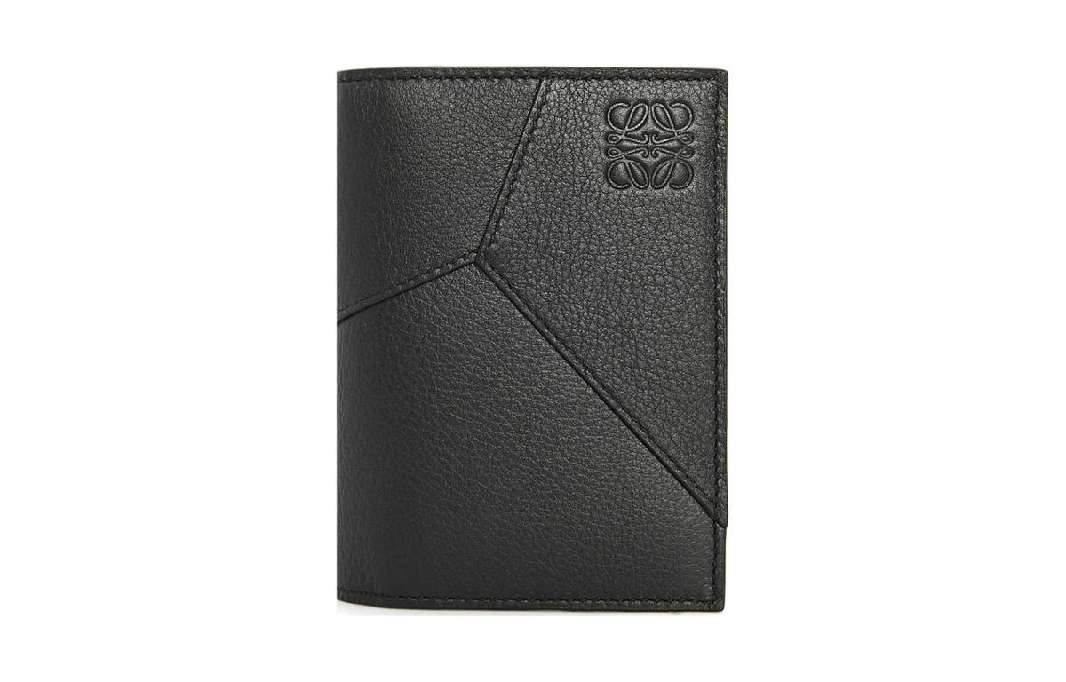 Loewe Loewe Puzzle Cow Leather Card Holder Men's Black