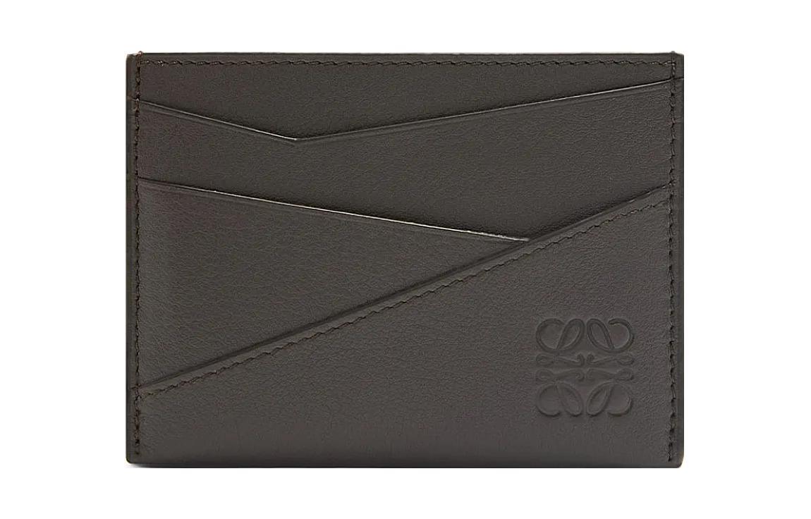 Loewe Loewe Cow Leather Card Holder Men's Dark Gray