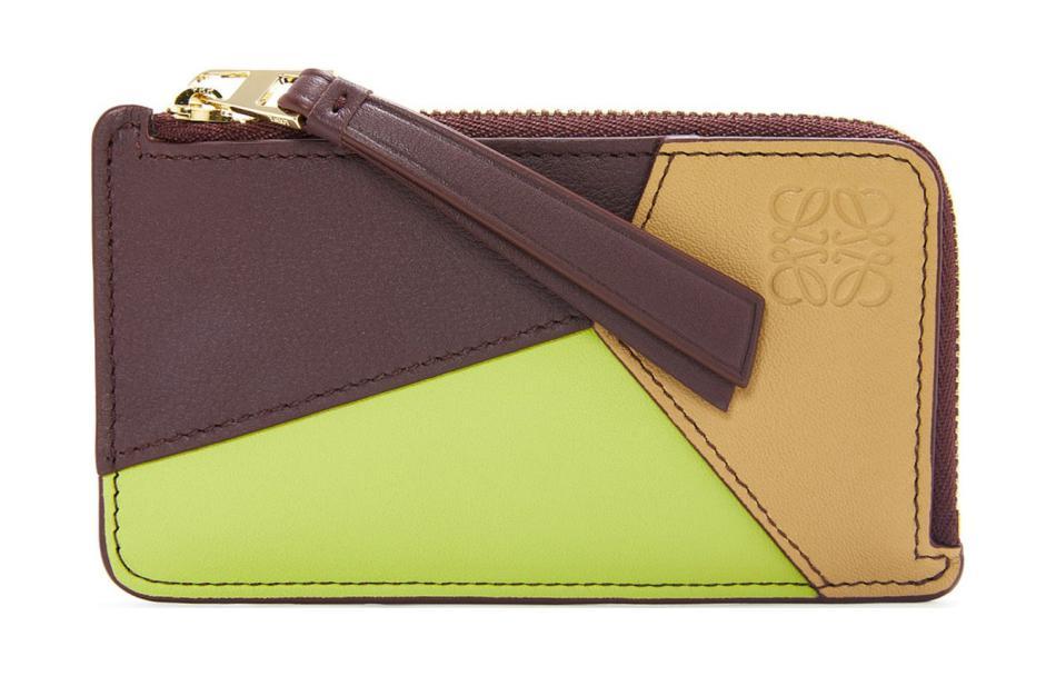 Loewe Loewe Puzzle Calfskin Card Holder Women's Sahara Red & Cardamom