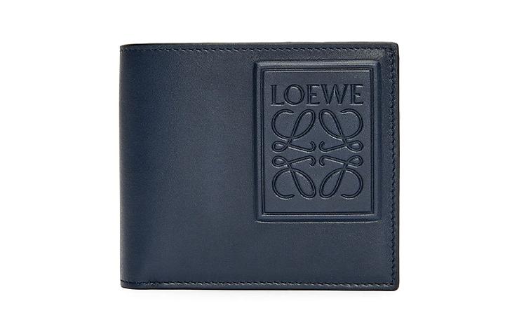 Loewe Loewe Satin Cow Leather Wallet Men's Dark Marine Blue