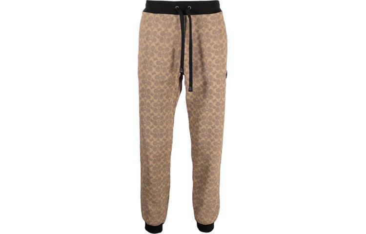 Coach Coach Knitted Sports Pants Men's Beige