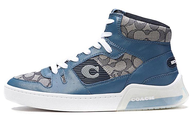 Coach Coach CitySole Skateboard Shoes Men High-Top Light Blue