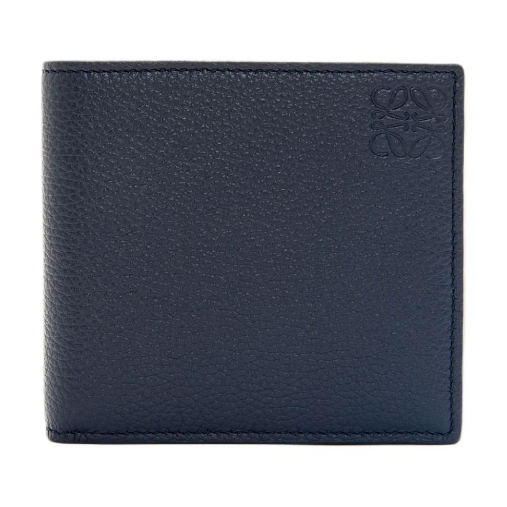 Loewe Loewe Anagram Grain Cow Leather Wallet Men's Dark Marine Blue