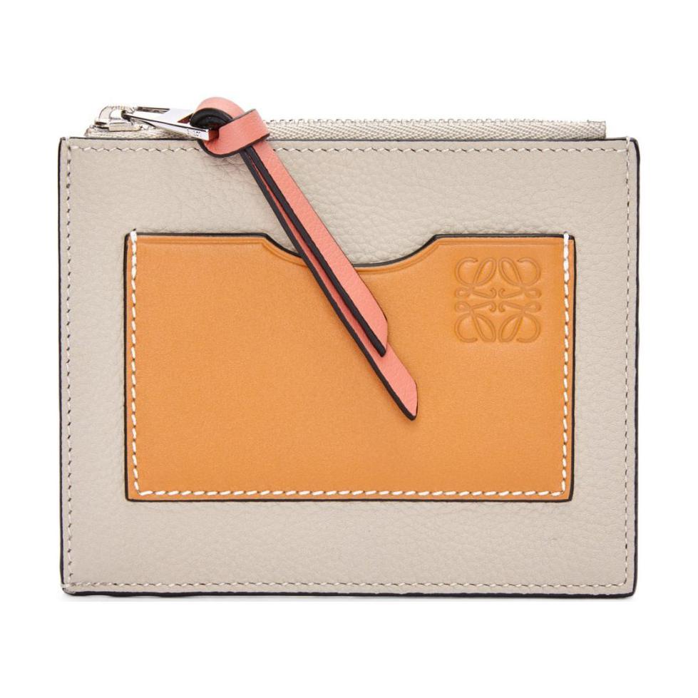 Loewe Loewe Calfskin Card Holder Large Size Women's Light Oat