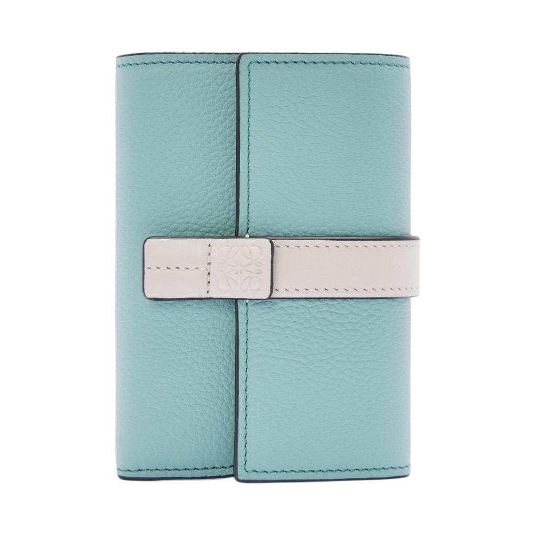 Loewe Loewe Soft Grained Calfskin Wallet Small Size Women's Aqua