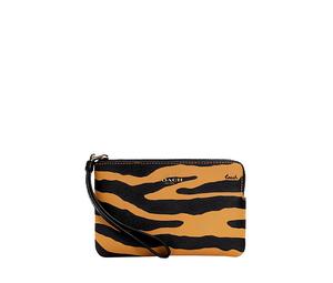 Buy Coach Corner Zip Leather Coin Purse, Handheld Wrist Bag Small Size Women's Yellow/Black at Sasom – Authentic and Ready to Ship