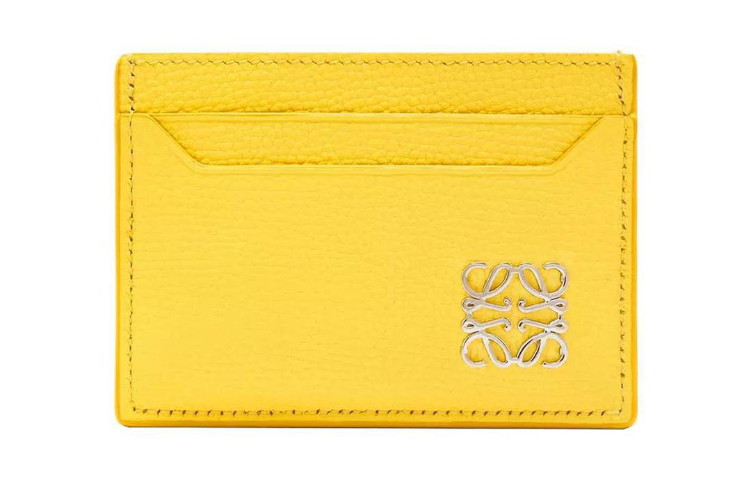 Loewe Loewe Anagram Cow Leather Card Holder Women's Lemon