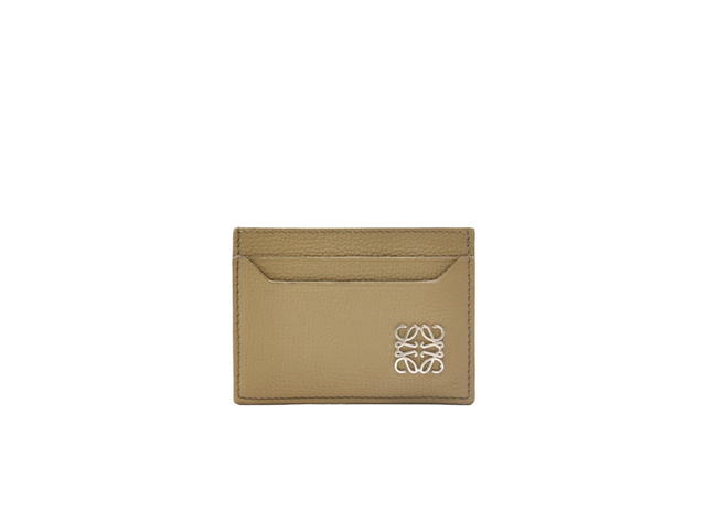 Loewe Loewe Anagram Plain Card Holder In Pebble Grain Calfskin Artichoke Green - view 1