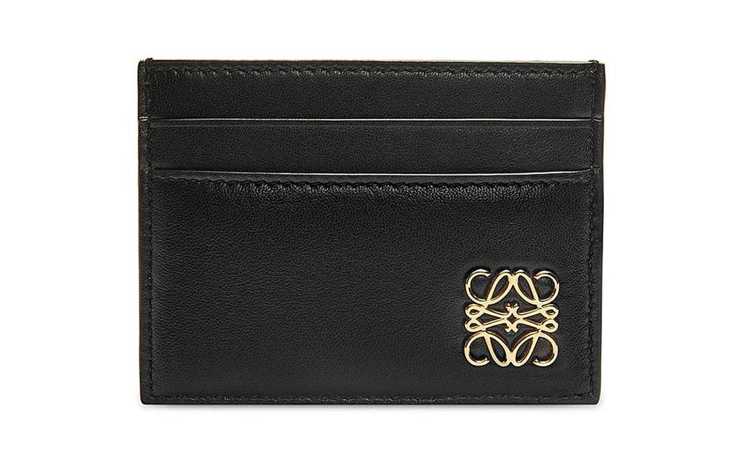 Loewe Loewe Anagram Shiny Nappa Cow Leather Card Holder Women's Black