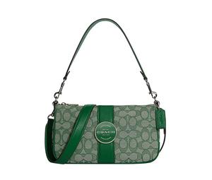 Buy Coach Lonnie Fabric With Leather Shoulder Bag Crossbody Bag Medium Size Women's Green & Macaron Color at Sasom – Authentic and Ready to Ship