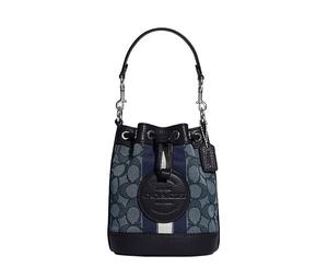 Buy Coach Dempsey Fabric With Cow Leather Bucket Bag Handbag Shoulder Bag Crossbody Bag Small Size Women's Midnight Blue at Sasom – Authentic and Ready to Ship