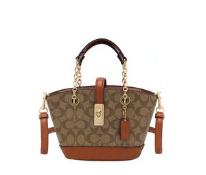 Buy Coach Lane Cow Leather Chain Bucket Bag Shoulder Bag Crossbody Bag Small Size Women's Brown at Sasom – Authentic and Ready to Ship