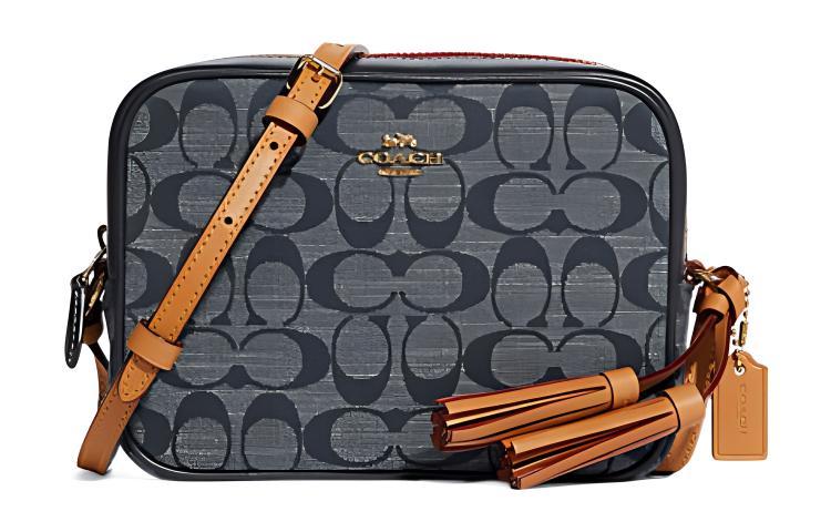 Coach Coach Camera Leather Camera Bags Shoulder Bag Crossbody Bag Small Size Women's Tannin Denim Blue