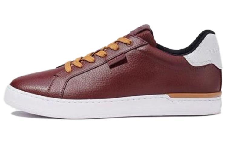 Coach Coach Abrasion Resistant Low Top Skateboard Shoes Men's Red Brown