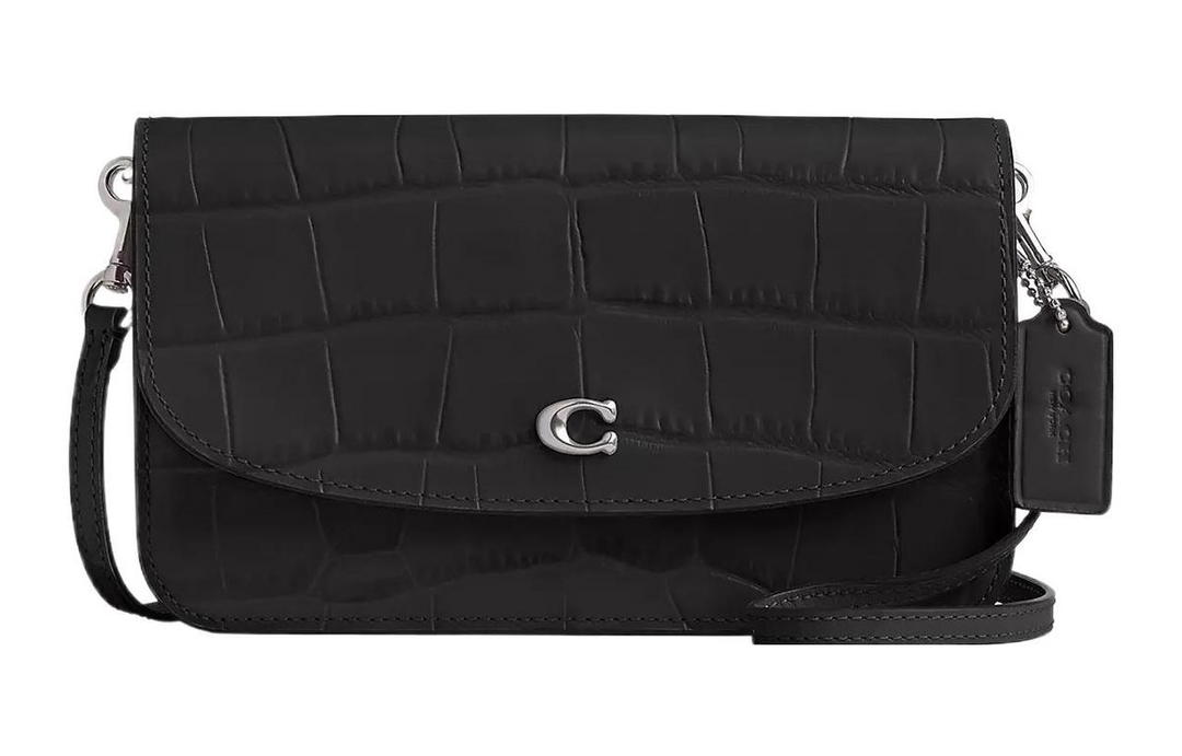 Coach Coach Hayden Leather Shoulder Bag, Crossbody Bag Small Size Women's Black